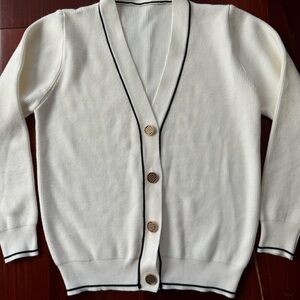 White sweater cardigan
